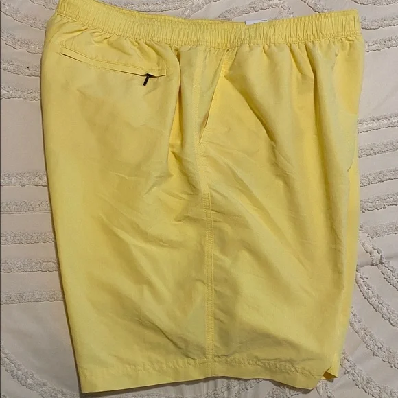 Caribbean Bright Yellow Men's Athletic swimwear  Shorts - Picture 4 of 6